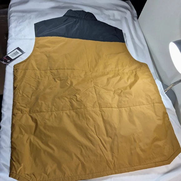 NWT Troll Co. Men's Redford Snap-Front Graphic Lined Vest Black/Saddle 3XL Moto - Picture 6 of 12